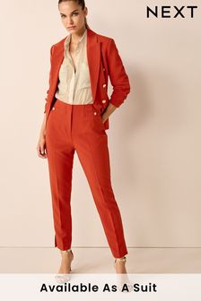 Rust Brown Pocket Button Detail Skinny Trouser (C46304) | £34