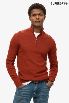 Mens Brown Zip Neck Knitwear | Next 