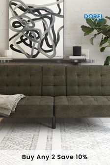 Dorel Home Grey Europe Adalynn Linen Convertible Futon
