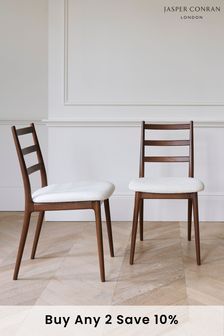 Jasper Conran London Set of 2 Chenille Natural Highbury Dining Chairs