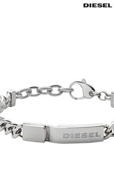 Diesel Jewellery Gents Silver Tone Steel Bracelet