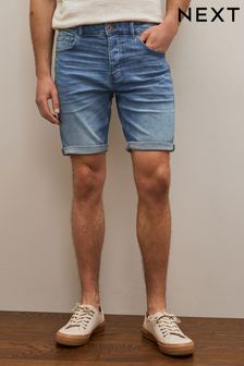 Bright Blue Slim Stretch Denim Shorts (C50008) | £24