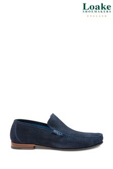 Loake Nicholson Blue Suede Apron Loafers