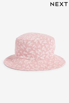 Pink Ditsy Lightweight Cotton Bucket Hat (3mths-10yrs) (C50603) | £7.50 - £9.50