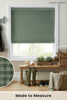 Green Gingham Made To Measure Roman Blinds