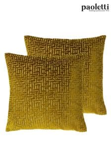 Riva Paoletti 2 Pack Gold Delphi Filled Cushions