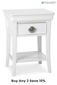 Bentley Designs White Chantilly 1 Drawer Bedside Table