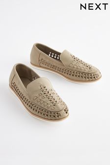 Stone Natural Woven Loafers (C54088) | £25 - £31