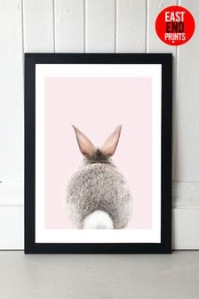 East End Prints Black Baby Bunny Tail Print by Sisi and Seb