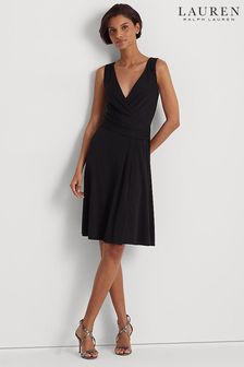 Lauren Ralph Lauren Black Afara V Neck Dress (C54473) | £169