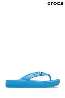 Crocs Blue Classic Platform Flip Flops
