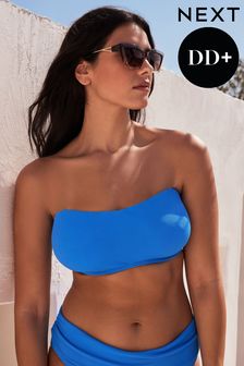 Blue Texture DD+ Non Pad Minimise Bandeau Bikini Top (C56437) | £28