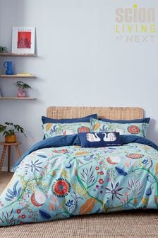 Scion Blue Jackfruit & The Beanstalk Duvet Cover and Pillowcase Set