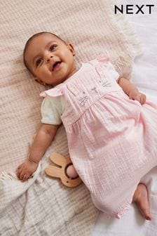 Pale Pink Character Baby Dungaree (0mths-2yrs) (C58057) | £18 - £20