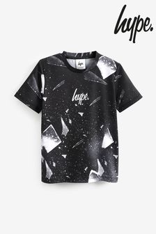 Hype. Boys Explosion Mini Script Black T-Shirt (C58729) | £18