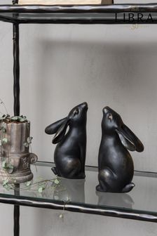 Libra Bronze Pair Of Moon Gazing Hares (C59467) | £87