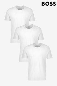 BOSS White Cotton Logo T-Shirts 3 Pack (C59814) | £45