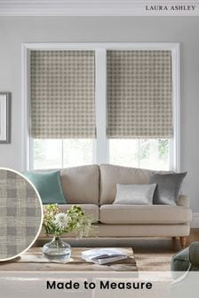 Grey Gingham Made To Measure Roman Blinds