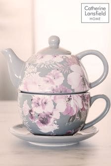 Catherine Lansfield Dramatic Floral Tea For One