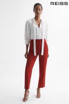 Women's Red Trousers | Wide Leg 