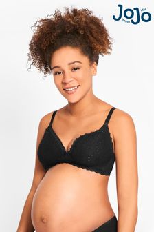 JoJo Maman Bébé Black Maternity & Nursing Lace Bra (C63360) | £18