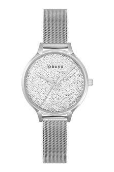 Obaku Ladies Stjerner White Steel Essential Watch
