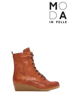 Moda In Pelle Wedged Heel Lace Up Ankle Boots (C64472) | £139