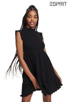 Esprit Black Shirring Dress