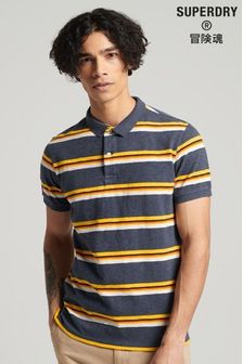 Superdry Blue/Yellow Vintage Stripe Polo Shirt