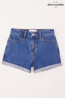 Abercrombie & Fitch Blue Rolled Hem Denim Shorts (C65562) | £29