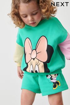 Green Minnie Mouse Sweater And Shorts Set (3mths-7yrs) (C66006) | £18 - £22