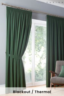 Fusion Bottle Green Dijon Thermal Curtains