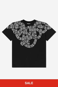Marcelo Burlon Kids Snake Print T-Shirt in Black