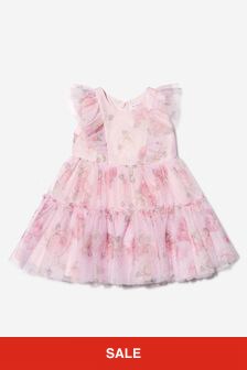 Monnalisa Baby Girls Tulle Rose Dress