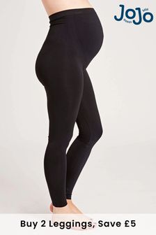 JoJo Maman Bébé Black Support Maternity Leggings (C66533) | £18