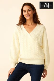 F&F Yellow Kenzie Cable Wrap Jumper