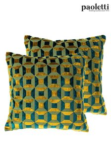 Riva Paoletti 2 Pack Blue Empire Filled Cushions
