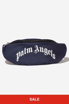 Palm Angels Kids Logo Belt Bag in Navy