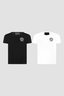 Versace Boys T-Shirt Set in White