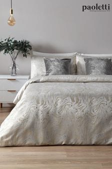 Riva Paoletti Cream Osyter Gold Marble Luxe Duvet Cover And Pillowcase Set