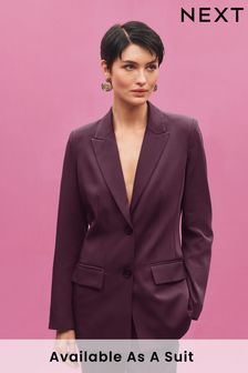 Purple Single Breasted Fitted Jacket (C71022) | £75