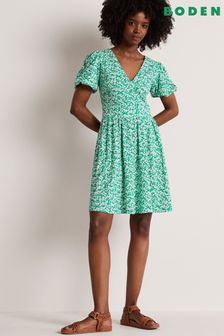 Boden Green Back Detail Jersey Mini Dress (C71304) | £80