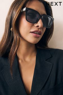 Black Preppy Style Polarised Sunglasses (C71469) | £11