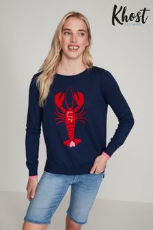 Khost Blue Clothing Lobster Applique Jumper