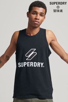Superdry Black Code S Logo Stacked Appliqué Vest