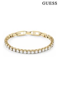 Guess Jewellery Ladies Gold Tone Tennis Bracelet (C73236) | £69