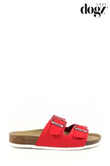 Lazy Dogz Roco Red Suede Sandals