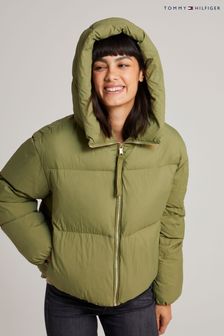 Tommy Hilfiger Natural Nylon Down Puffer Jacket