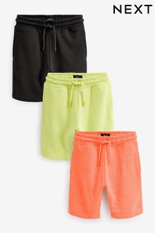 Black/Orange/Yellow 3 Pack Jersey Shorts (3-16yrs) (C74667) | £18 - £33