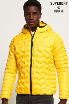 mens yellow puffer jacket